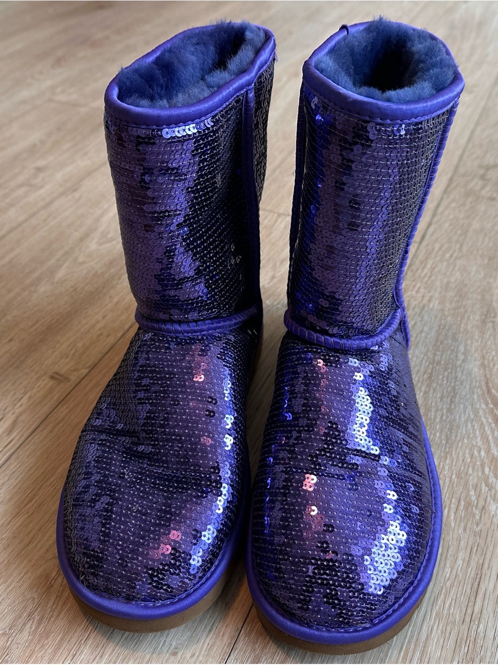 UGG Purple Sequin / Sparkle Classic Short Booties
